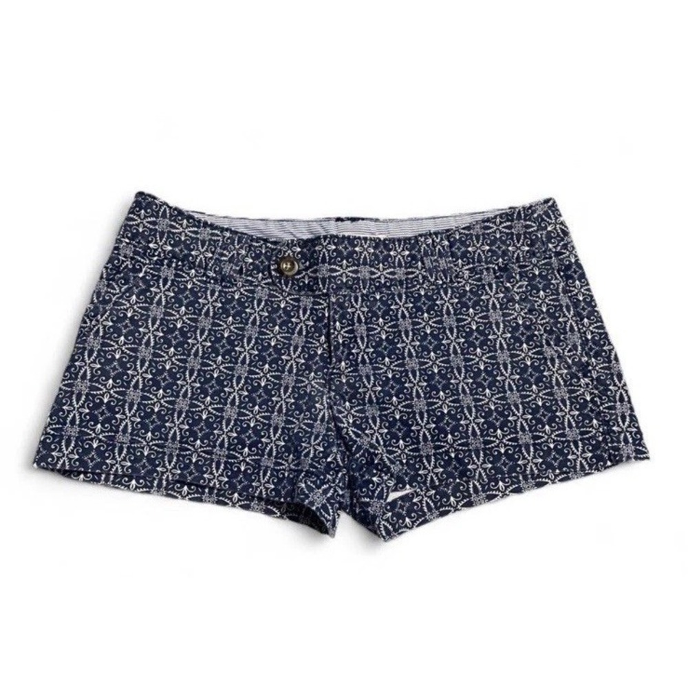 Red Camel Women's Blue White Floral Geometric Cotton Shorts 3
